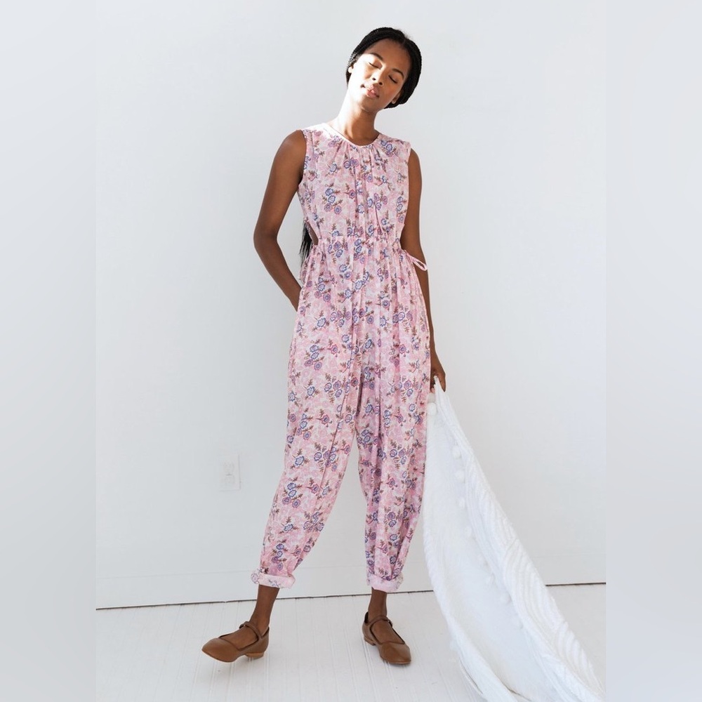Caron Callahan Pink Goa Sleeveless Jumpsuit